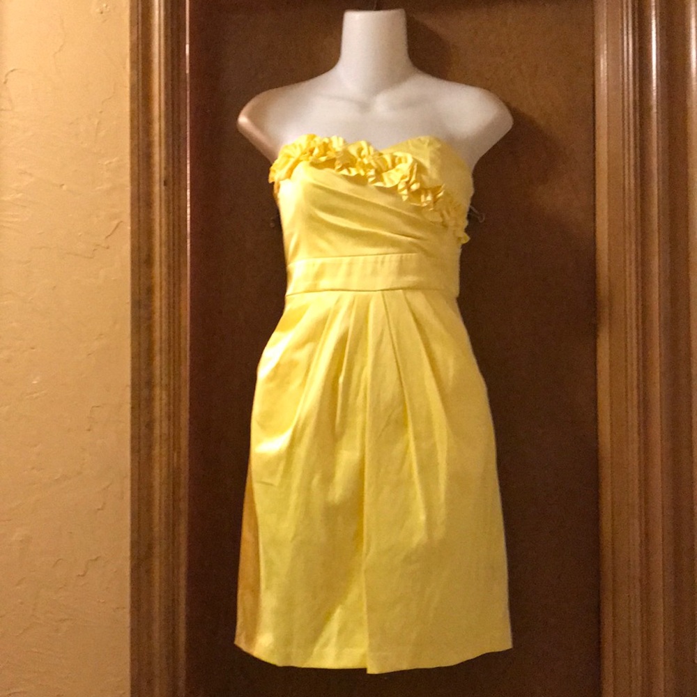 Yellow cocktail dress